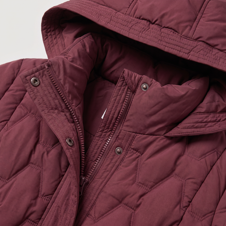 Women's Long Quilted Hooded Puffer Coat