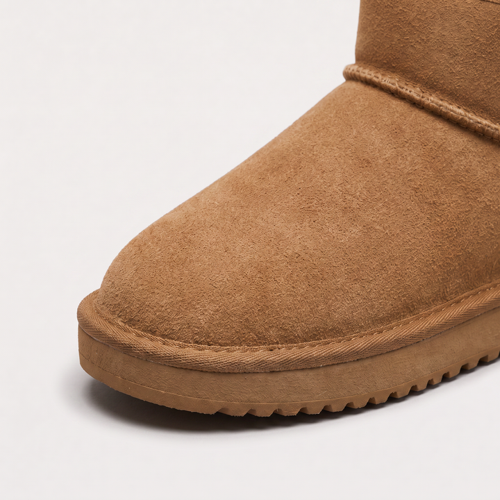 Women's Stylish Suede Ankle Boots with Shearling Lining
