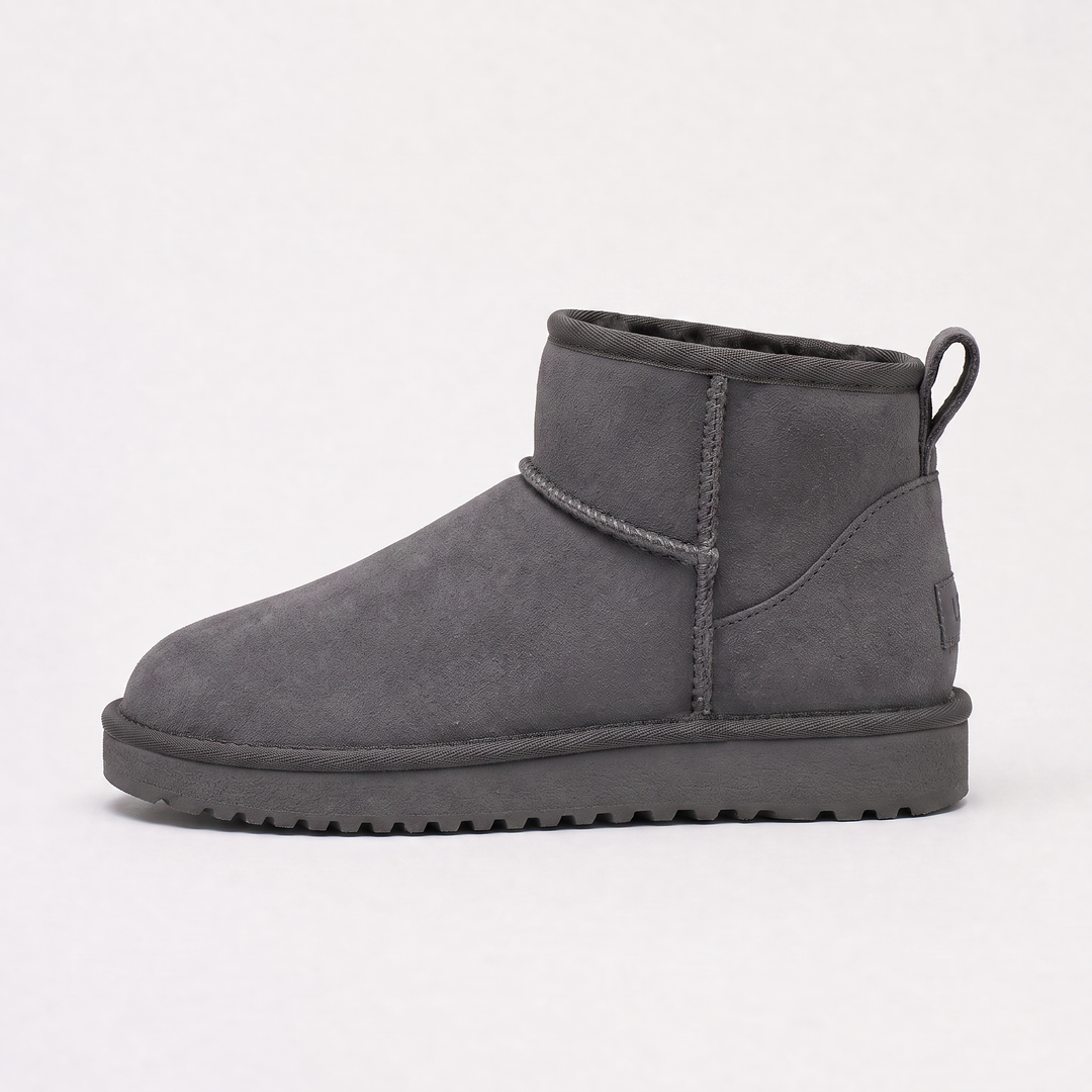 Women's Stylish Suede Ankle Boots with Shearling Lining