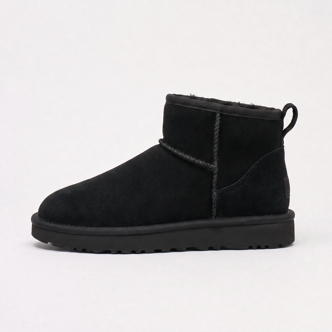 Women's Stylish Suede Ankle Boots with Shearling Lining
