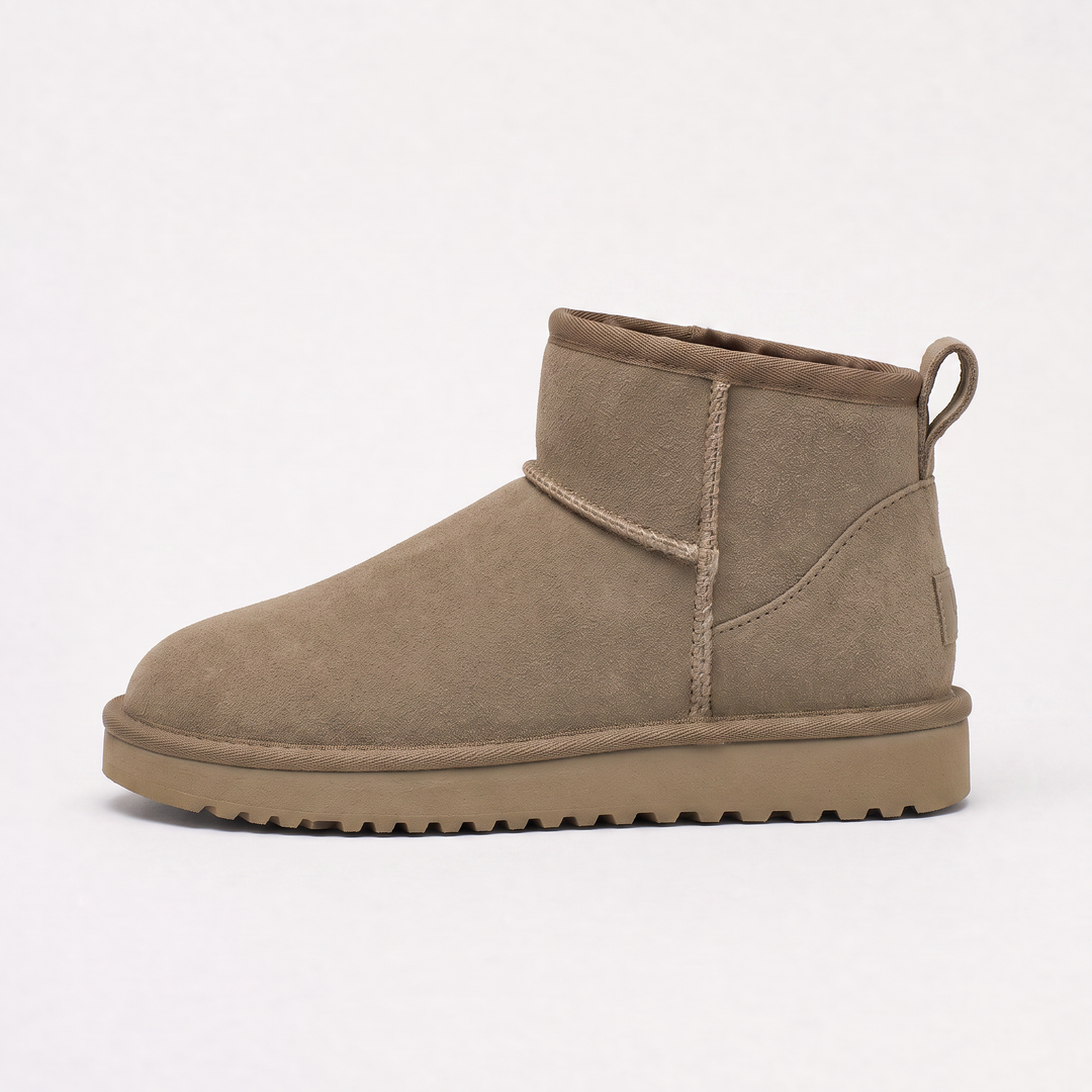 Women's Stylish Suede Ankle Boots with Shearling Lining