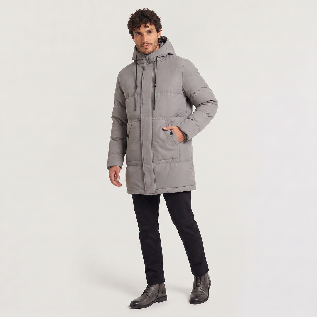 Men's Casual Padded Hooded Winter Parka