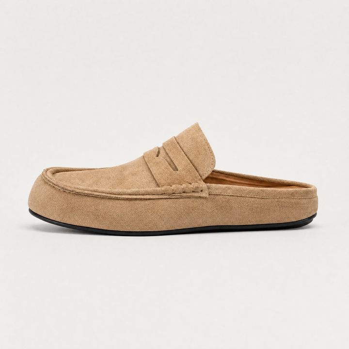 Men's Casual Suede-Look Backless Loafers