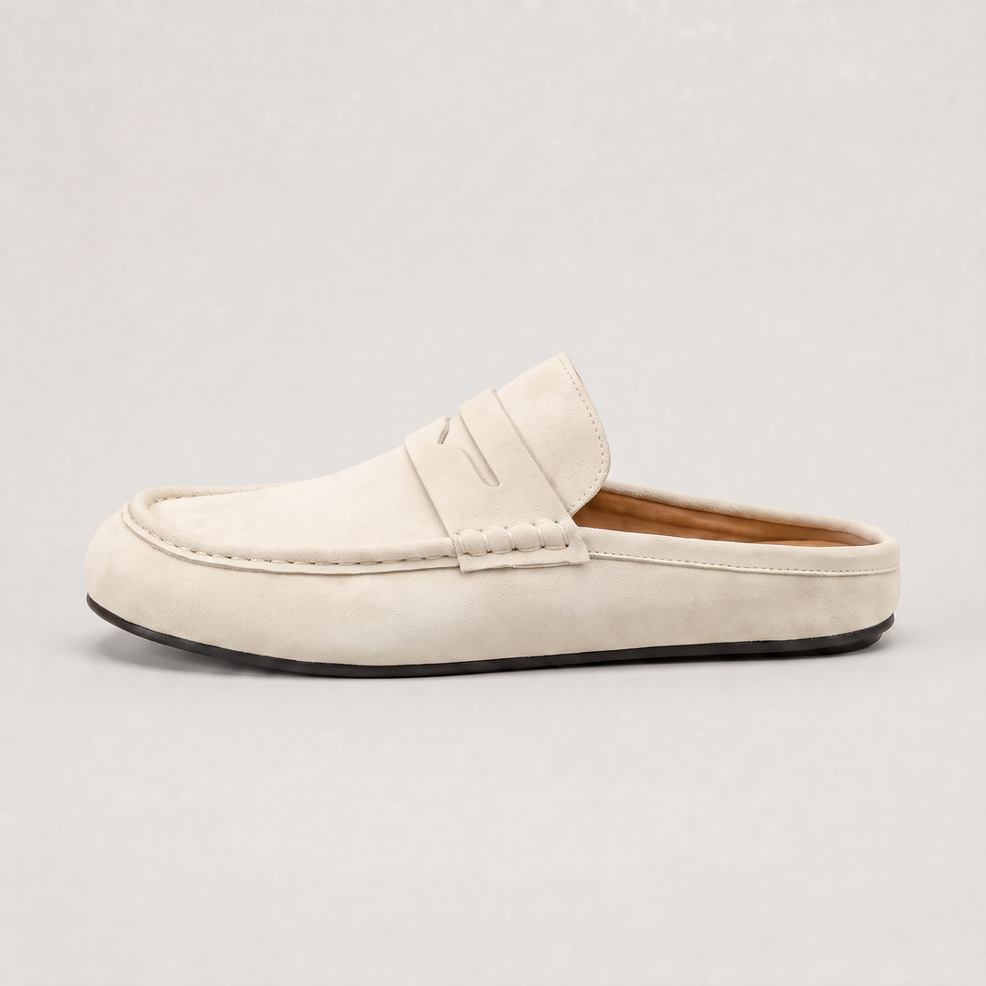 Men's Casual Suede-Look Backless Loafers