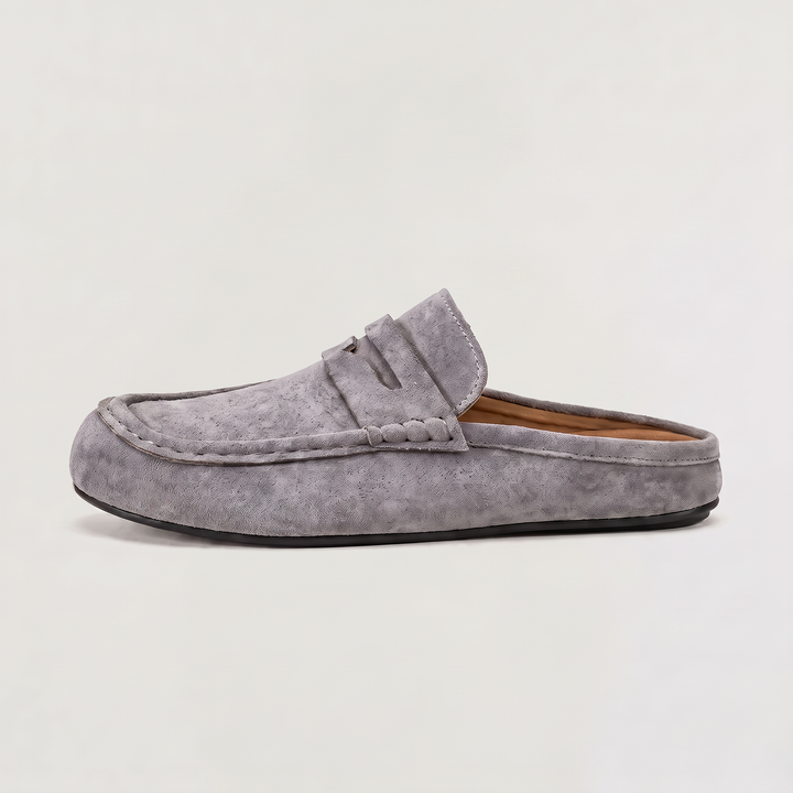 Men's Casual Suede-Look Backless Loafers