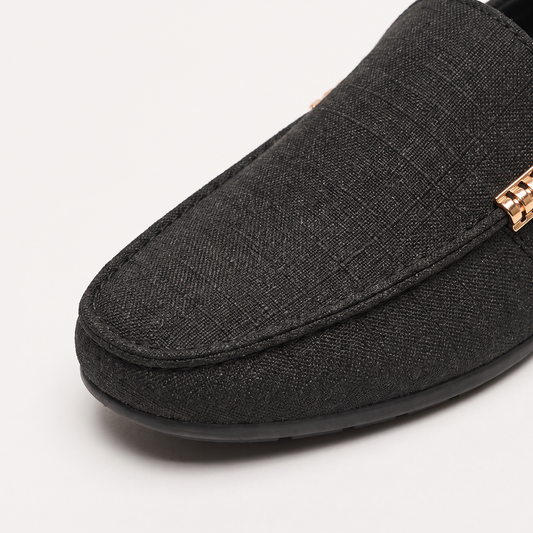 Men's Casual Canvas Textured Slip-On Loafers