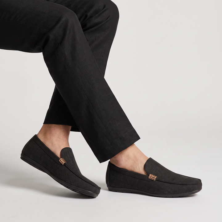 Men's Casual Canvas Textured Slip-On Loafers