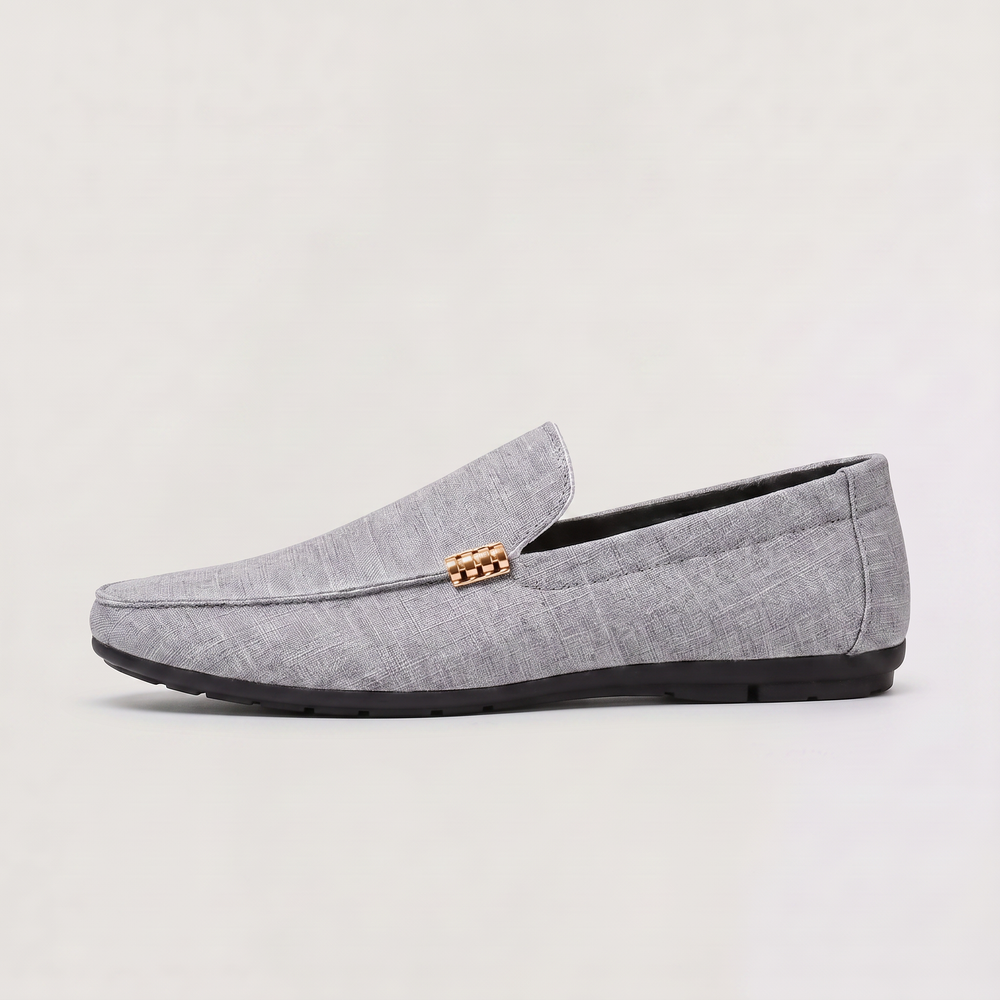 Men's Casual Canvas Textured Slip-On Loafers