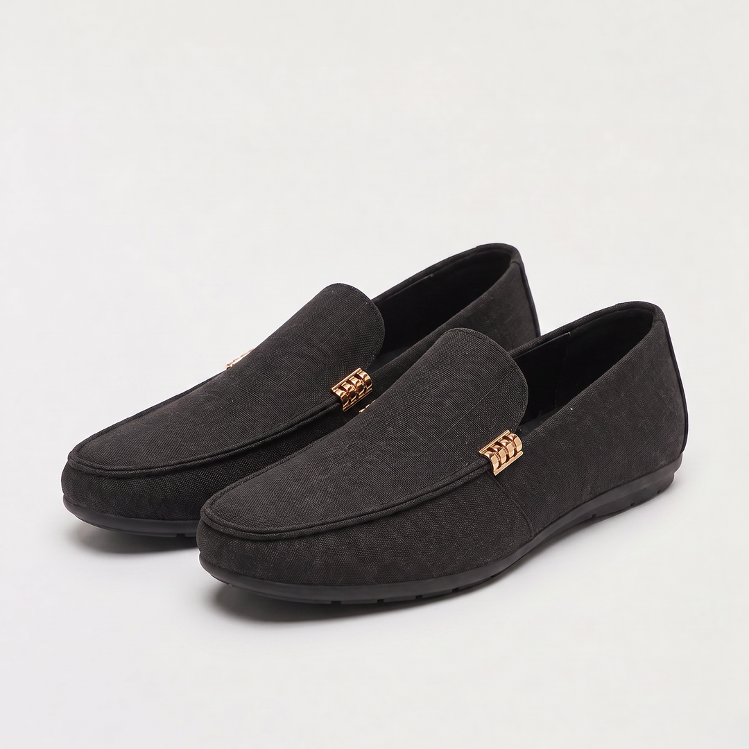 Men's Casual Canvas Textured Slip-On Loafers