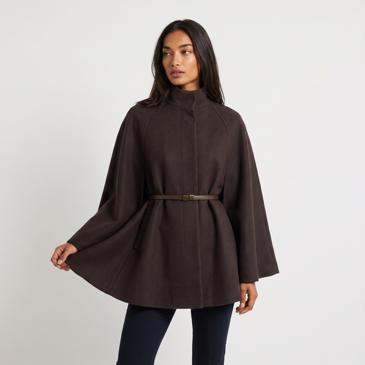 Women's Classic Long Knit Poncho Cape Coat