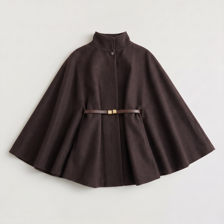 Women's Classic Long Knit Poncho Cape Coat