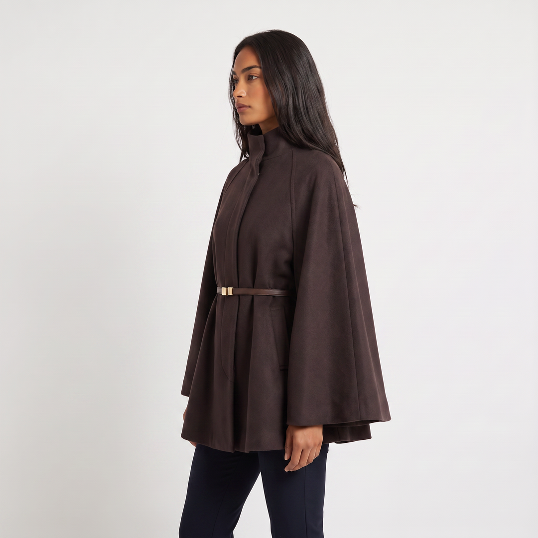 Women's Classic Long Knit Poncho Cape Coat