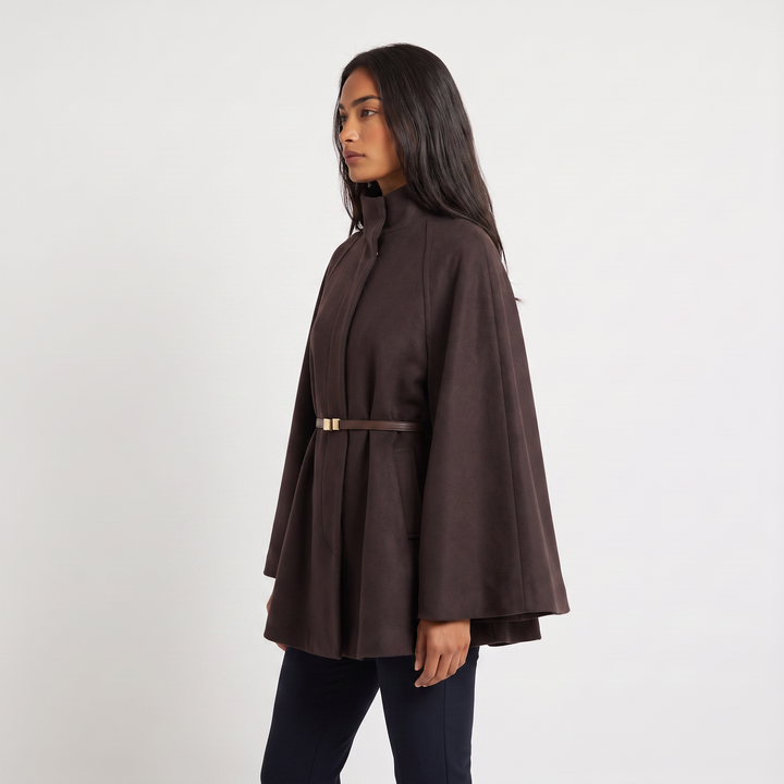 Women's Classic Long Knit Poncho Cape Coat