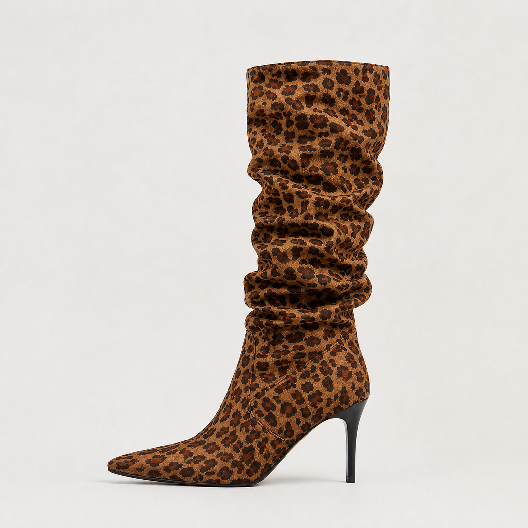 Women's Stylish Suede Slouch Knee High Boots