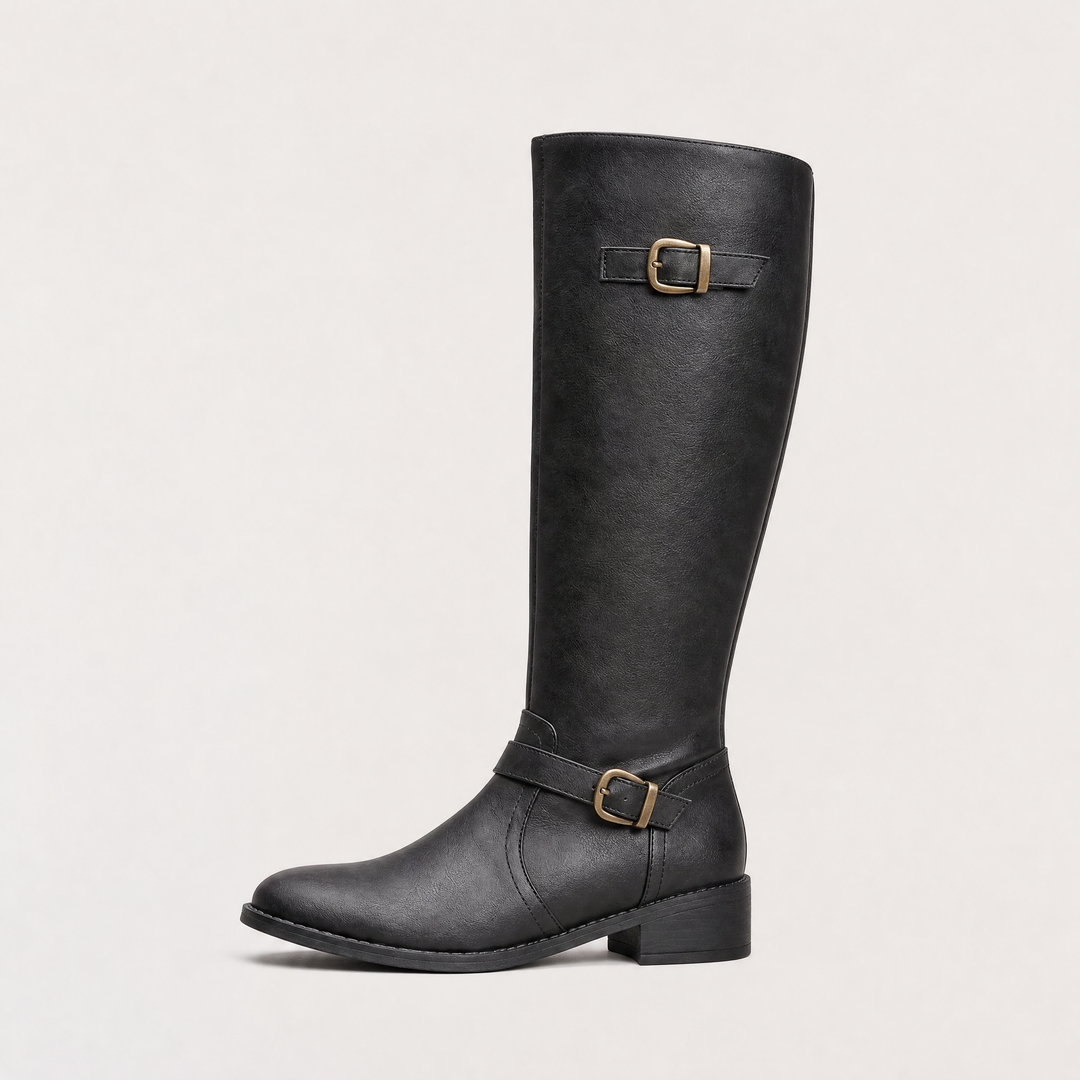 Women's Stylish PU Leather Knee-High Riding Boots