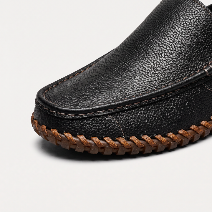 Men's Classic Leather Handstitched Slip-On Loafers