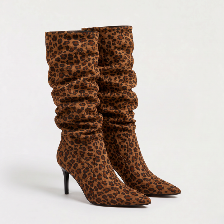 Women's Stylish Suede Slouch Knee High Boots