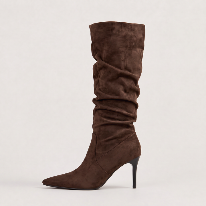 Women's Stylish Suede Slouch Knee High Boots