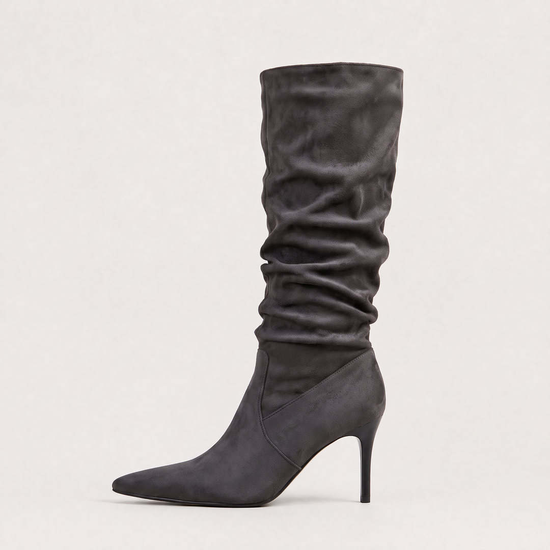 Women's Stylish Suede Slouch Knee High Boots
