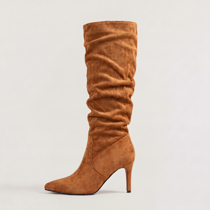 Women's Stylish Suede Slouch Knee High Boots
