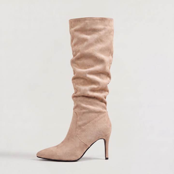 Women's Stylish Suede Slouch Knee High Boots