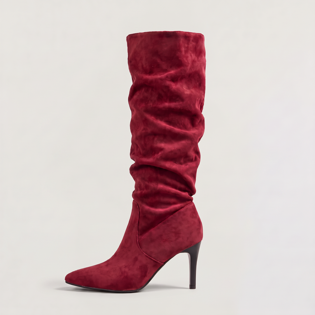 Women's Stylish Suede Slouch Knee High Boots