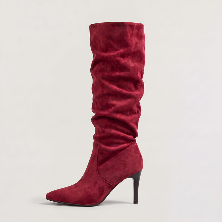 Women's Stylish Suede Slouch Knee High Boots