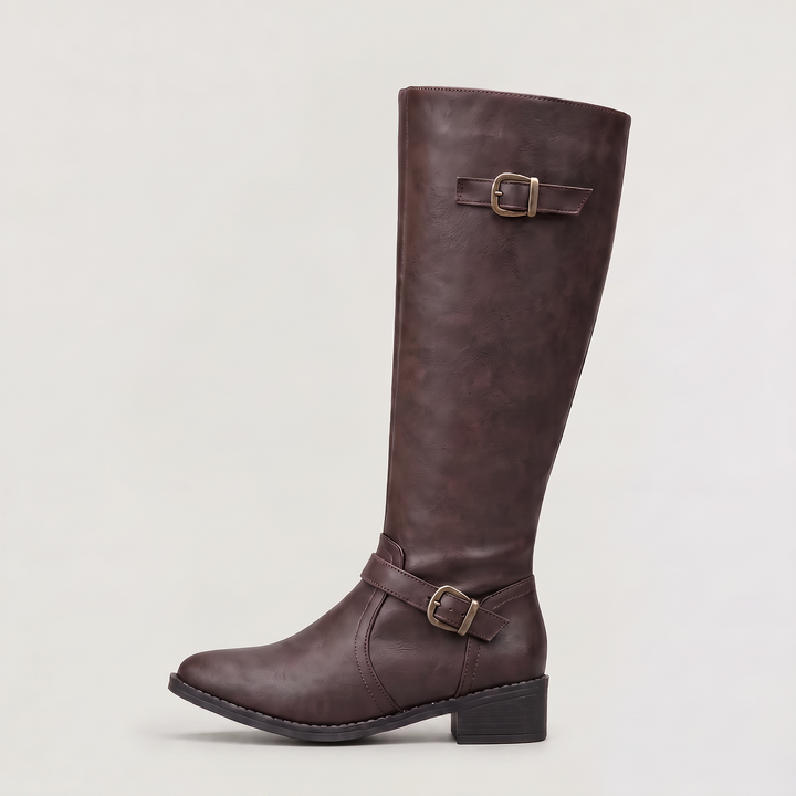 Women's Stylish PU Leather Knee-High Riding Boots
