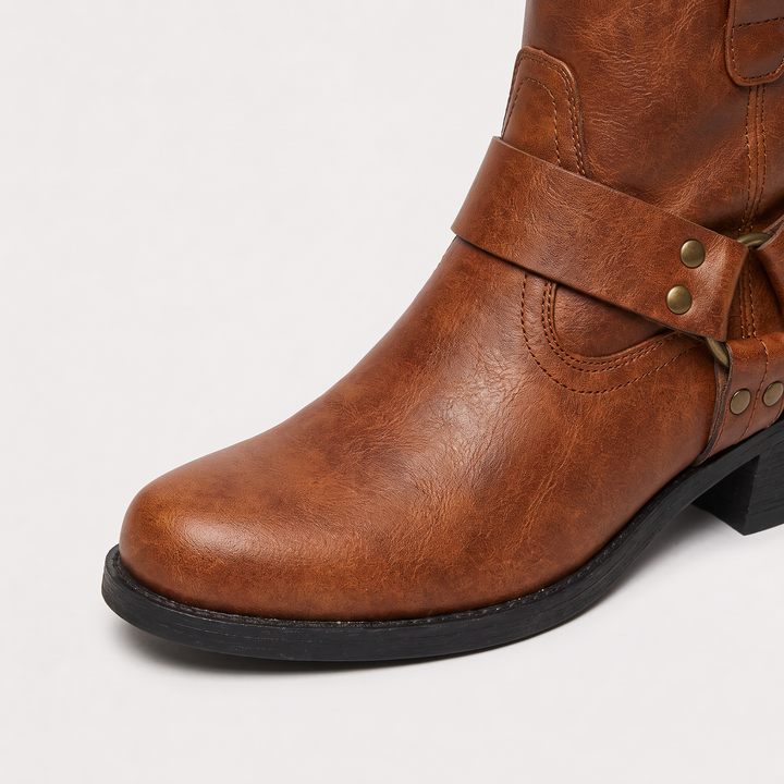 Men's Stylish Leather Strap Ankle Boots