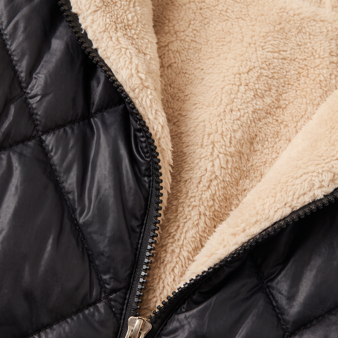 Women's Casual Quilted Hooded Mid-Length Jacket