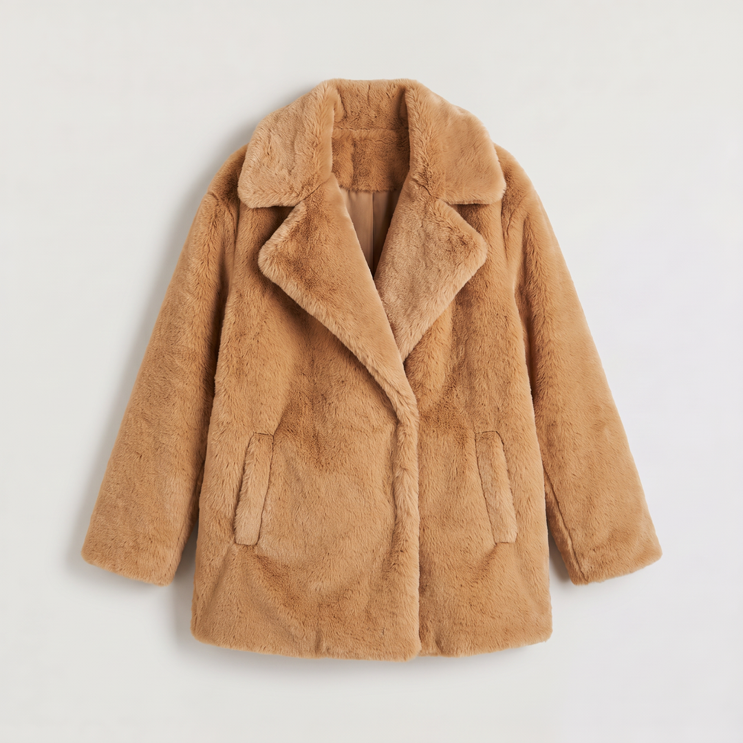 Women's Plush Oversized Short Wool Coat