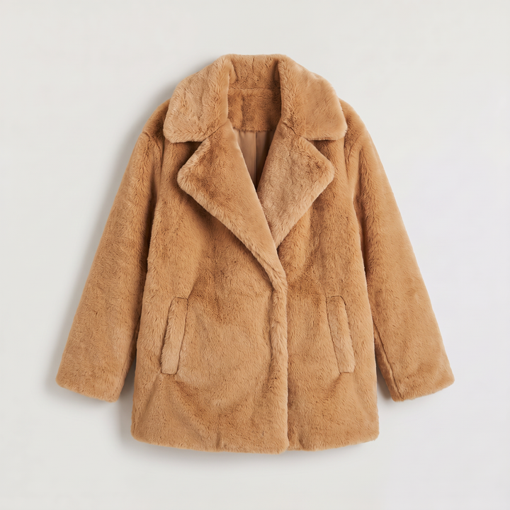 Women's Plush Oversized Short Wool Coat
