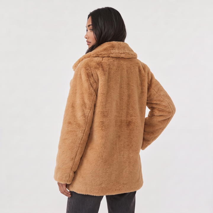 Women's Plush Oversized Short Wool Coat