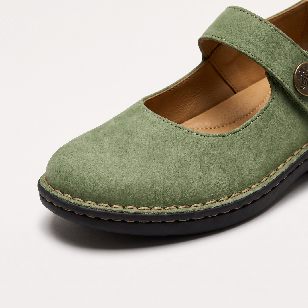 Women's Classic Leather Mary Jane Flat Shoes