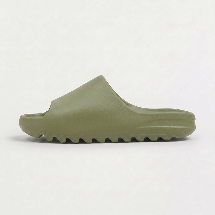 Men's Casual Leather Open-Toe Slide Sandals