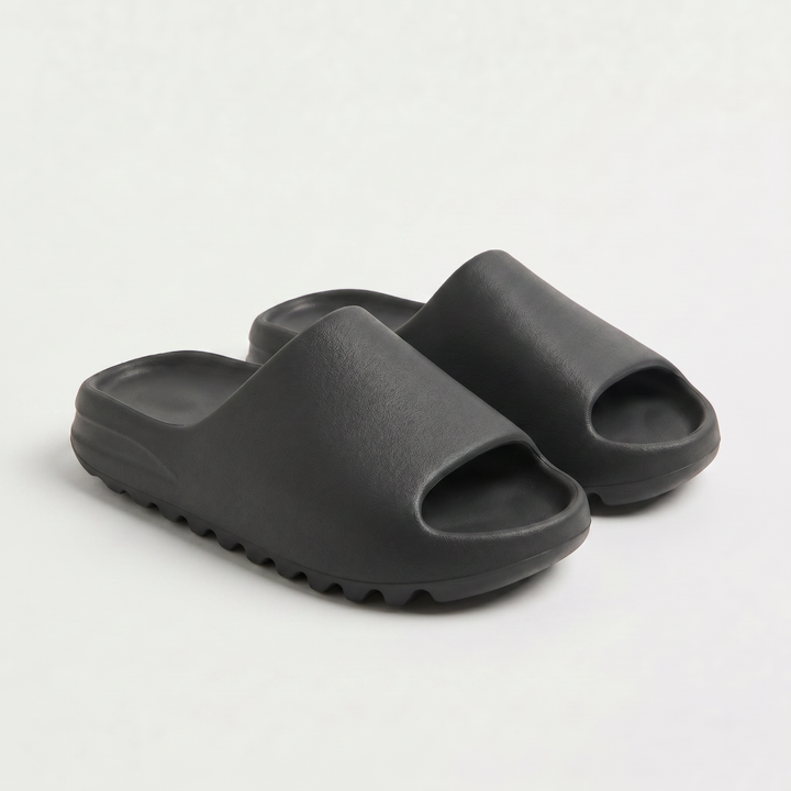 Men's Casual Leather Open-Toe Slide Sandals