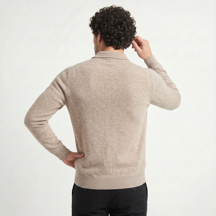 Men's Classic Wool Zip-Up Cardigan