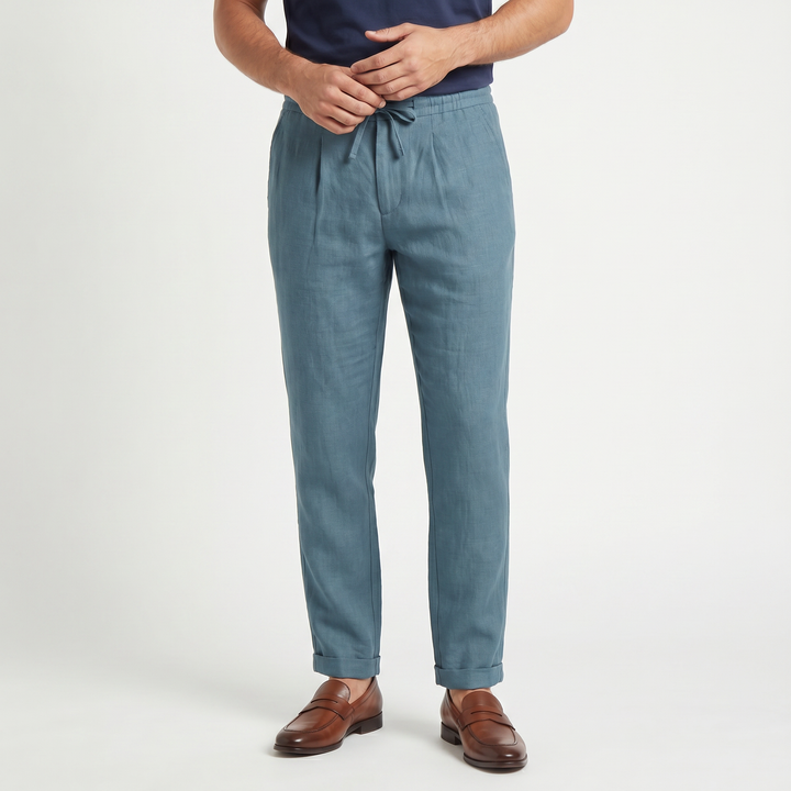 Men's Casual Linen Drawstring Trousers