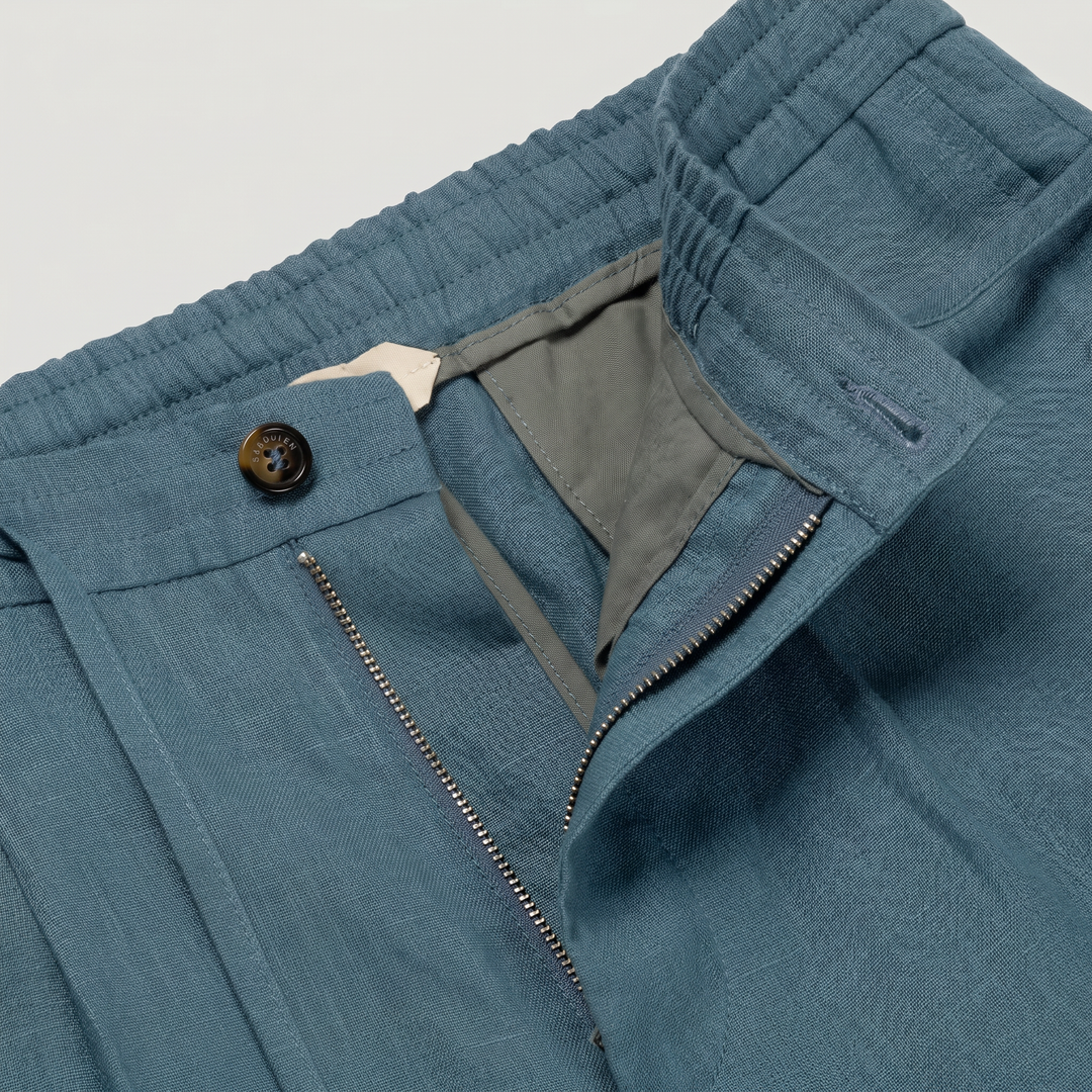 Men's Casual Linen Drawstring Trousers