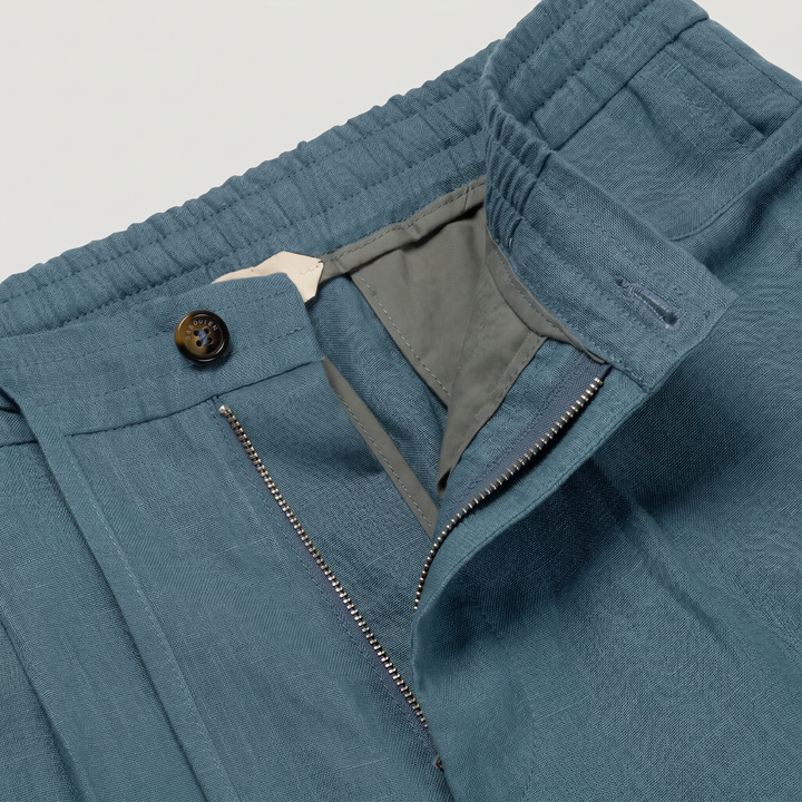 Men's Casual Linen Drawstring Trousers