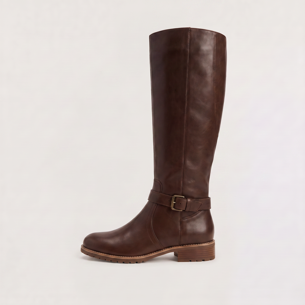 Women's Classic Leather Knee-High Riding Boots