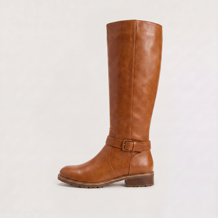 Women's Classic Leather Knee-High Riding Boots