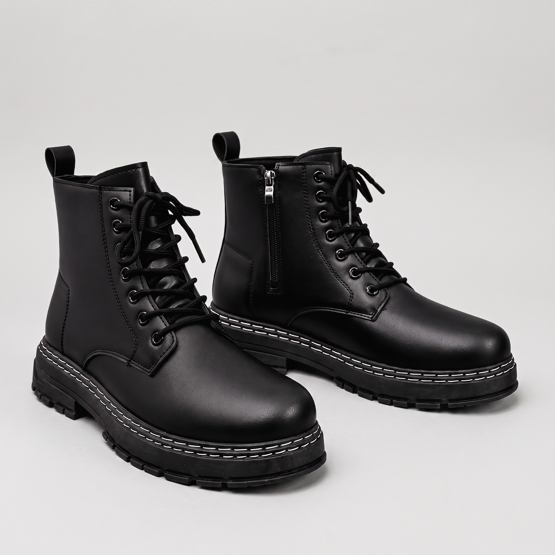 Men's Classic Leather High-Top Lace-Up Hiking Boots