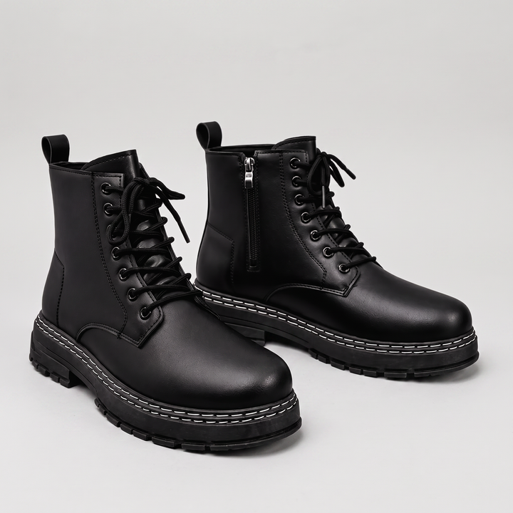 Men's Classic Leather High-Top Lace-Up Hiking Boots