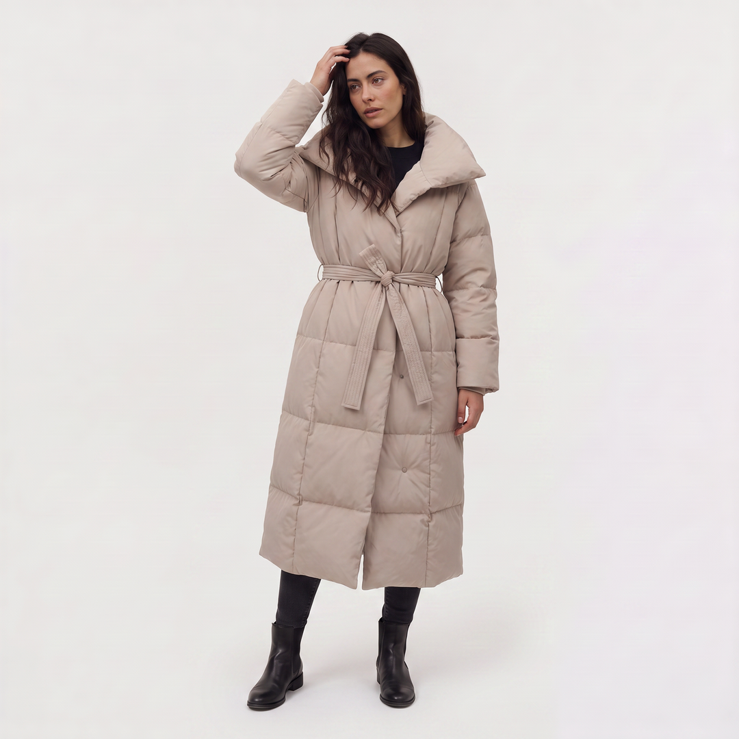 Women's Casual Long Line Hooded Puffer Coat