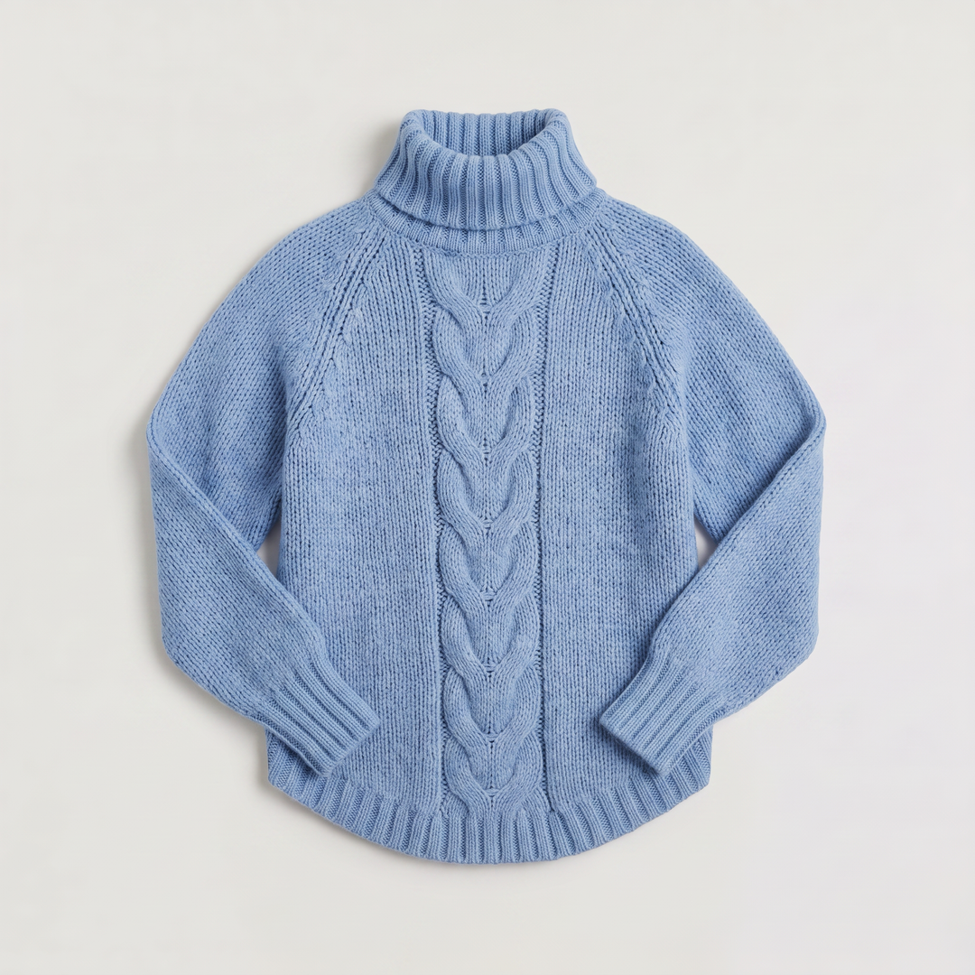 Women's Chunky Cable Knit Turtleneck Sweater