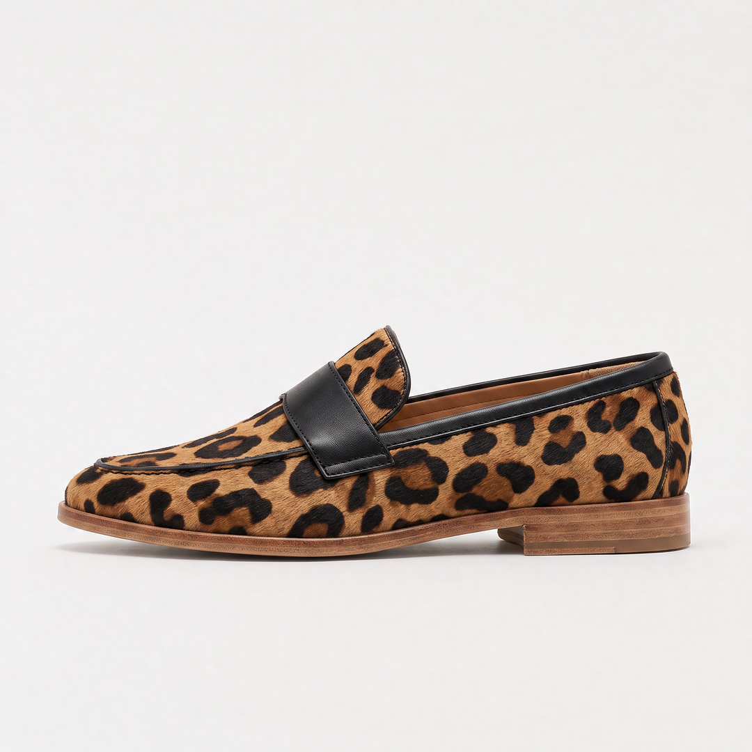 Women's Classic Leather Pointed-Toe Penny Loafers