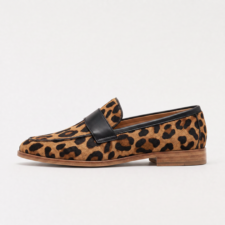 Women's Classic Leather Pointed-Toe Penny Loafers