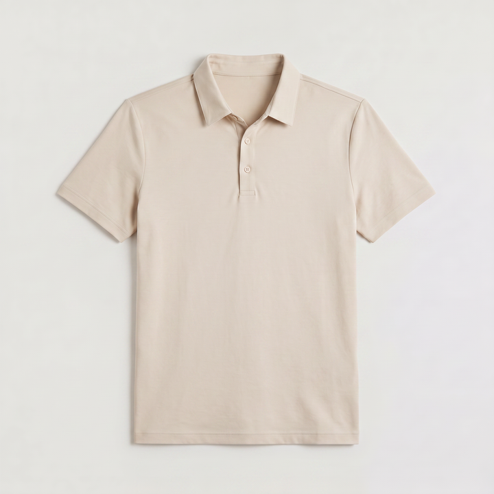 Men's Casual Cotton Short Sleeve Polo Shirt with Chest Pocket