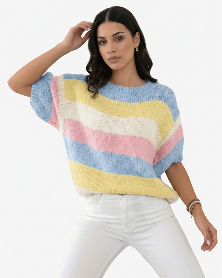 Unisex Knit Sweater Pullover Crew Neck